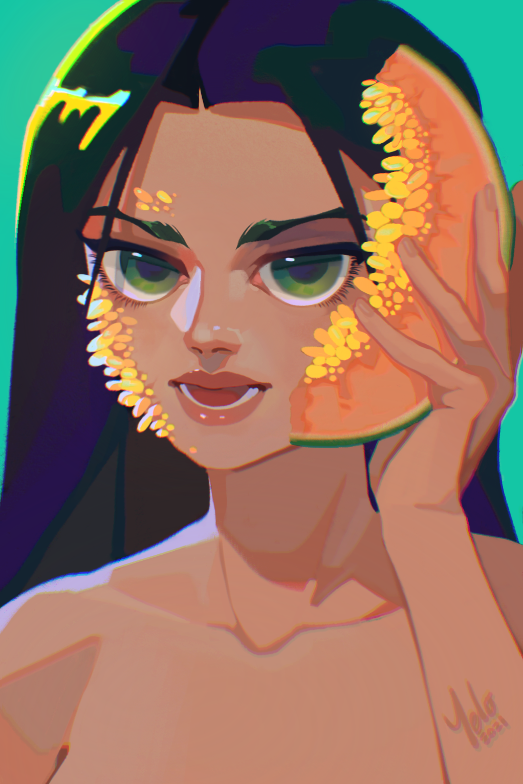 Woman with bumps on her face