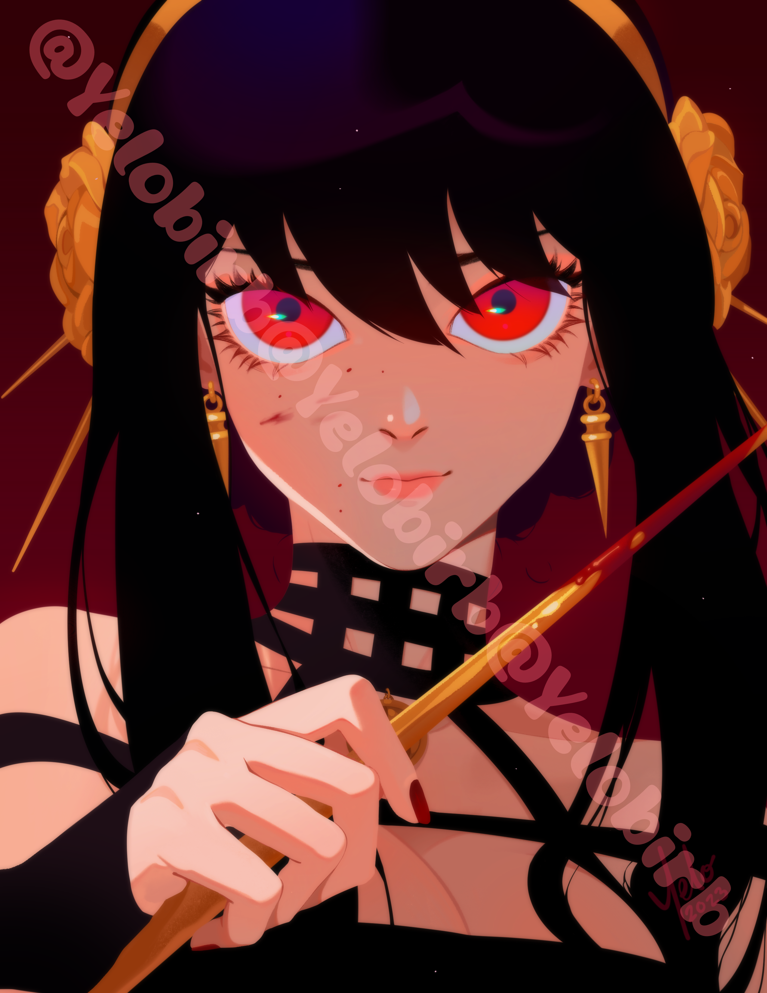 Female magician with a wand