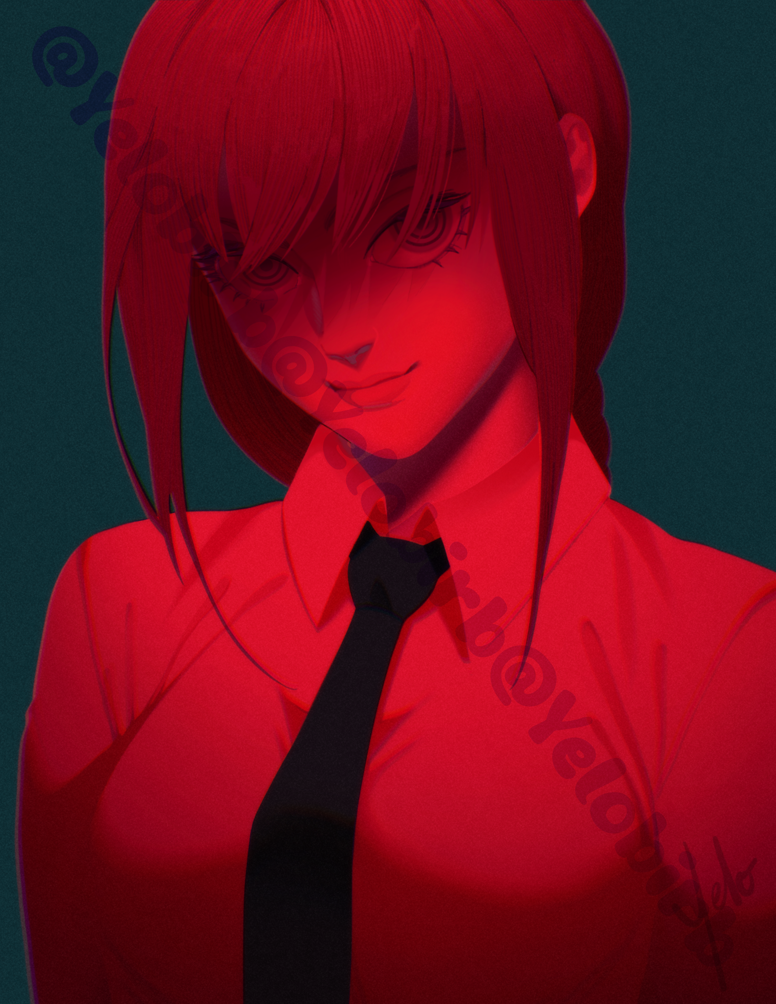 Red version of Makima character