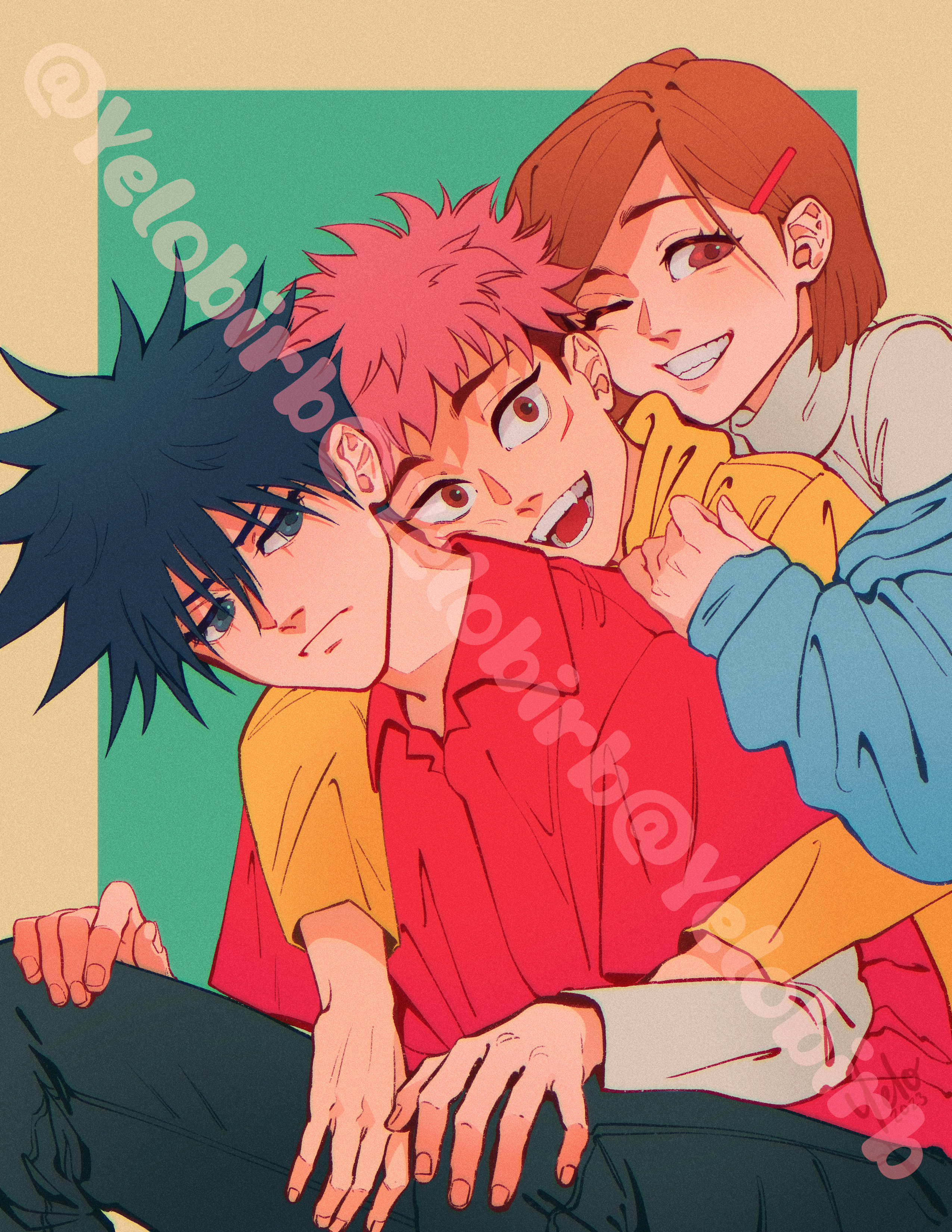 Three people chilling